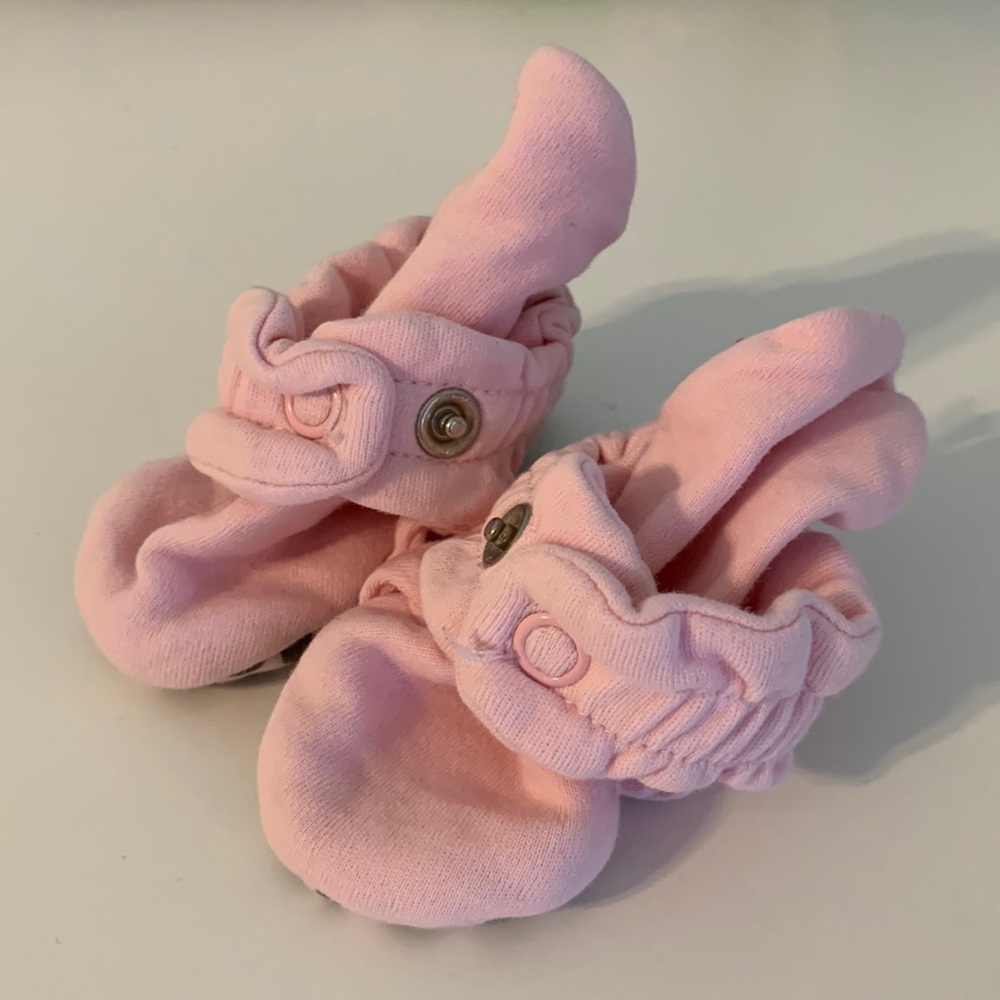 Zutano, Organic Cotton Gripper Baby Bootie, Pink, Size 3 Months